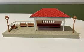 4913 Faller Vintage 1970 S Ho Scale Bus Stop Shelter Built