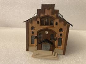 821q5715-1 Faller Unique N Scale Brick Courthouse Building With 6 Skylights