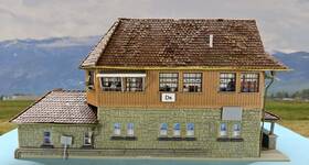 B-126 Faller Vintage Ho Scale Built Model - 1970s Darmstadt Signal Box #b-126