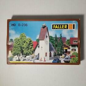 B-236 Faller Vintage Ho Scale Model Village Church Made In Germany B-236 Faller Vintage Ho Scale Model Village Church Made In Germany
