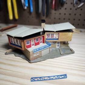 B-271 Faller Vintage Ho Scale Plastic Railroad Building Mid-century Modern Villa B-271 Faller Vintage Ho Scale Plastic Railroad Building Mid-century Modern Villa