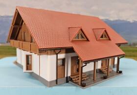 B-306 Faller Older Ho Scale Built Model - Two Family Villa House Inch Kristall #b-306