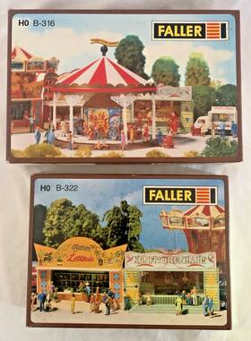 B-316 Faller B-322 Ho And Open Box Incomplete Fair Stalls Merry-go-round For Parts