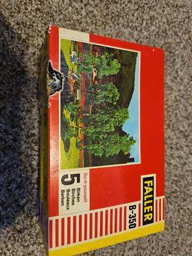 B-350 Faller H0 5 Birch Trees - Building Kit Vintage Nos Vg