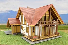 B-392 Faller Older Ho Scale Built Model - Single Family House Inch Flair #b-392