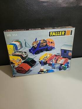 D-78148 Faller Ho 354 Kit Of Recycling Container Set Made In Germany