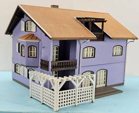 Ho-337 Faller Ho Scale Built Model - Modern Family House Inch Noblesse #ho 337