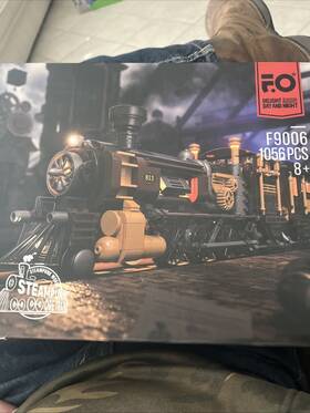 F9006-half Funwhole F9006 F.o Steampunk Ore Train Building Brick Set Built F9006-half Funwhole F9006 F.o Steampunk Ore Train Building Brick Set Built