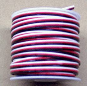3-conductor Gargraves 3cw18-1 18 Gauge Black Red White Flat Wire - 100ft Spool 3-conductor Gargraves 3cw18-1 18 Gauge Black Red White Flat Wire - 100ft Spool