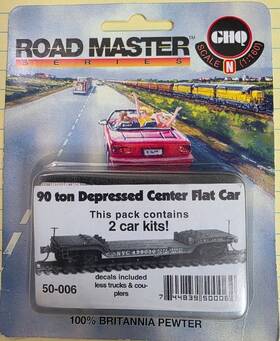 50-006 Ghq N Road Master Series 90 Ton Depressed Center Flat Car Kit
