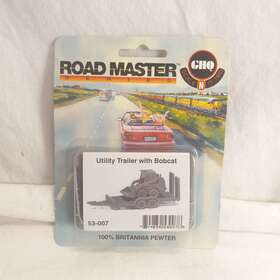 53-007 Ghq 53007 N Scale Construction Equipment Unpainted Kit Bobcat Loader With Trailer