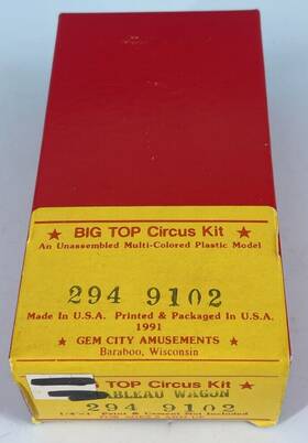 294-9102 Globe Models Big Top Circus Kit O Gauge 1/4 Inch Scale Tableau Train Band Wagon Wow 294-9102 Globe Models Big Top Circus Kit O Gauge 1/4 Inch Scale Tableau Train Band Wagon Wow