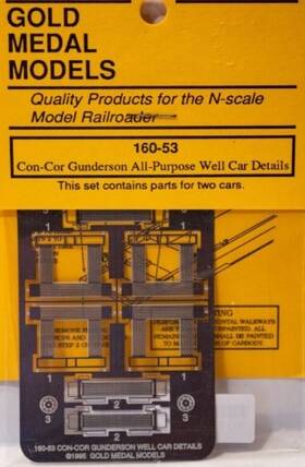 160-53 Gold Medal Models N Scale Con-cor Gunderson All-purpose Well Car Details