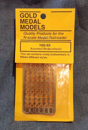 304-16055 Gold Medal Models 160-55 Brass Brake Wheels Assorted Assortment 15 Styles 88 Pcs