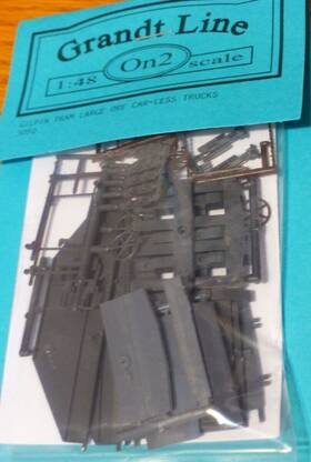3050 Grandt Line O/1 48/on2 Scale Gilpin Tram Large Ore Car-less Trucks