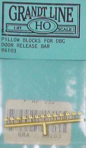 86103 Grandt Line Ho Scale O Pillow Blocks For Dgb Door Release Bar Brass Part
