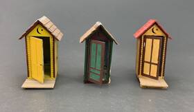 O3430 Grandt Line San Juan Details 3581 3x On2 On3 On30 O Scale Outhouses Built
