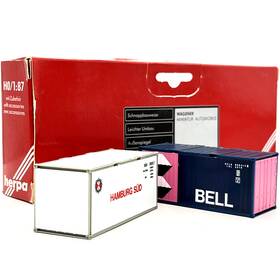 7538 Herpa Hamburg Sud Bell 20 Ft German Intermodal Containers Ho Scale