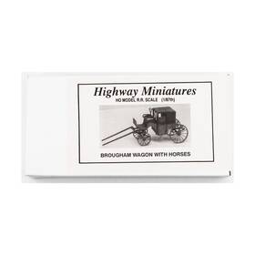 Hwm103 Highway Miniatures Ho 1/87 Terrain And Scenery Brougham Wagon With Hors Ex/nm