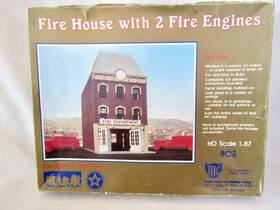 Ihc 051108008085 Vintage Ho Scale 1 87 #808 Fire House With 2 Engines Nib