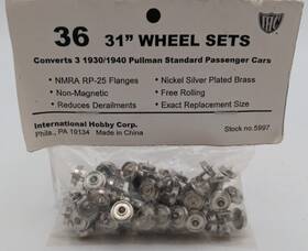 Ihc 5997 Ho Converts 3 1930/1940 31 Inch Mnra-rp-25 Flange Wheel Sets Set Of 36