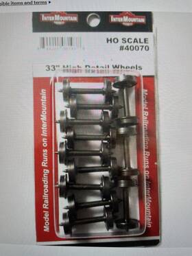 85-40050 Intermountain Set Of 12 Ho 33 Inch Brass Wheelsets For Msrp 19.95 Save