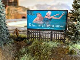 Jli-276 Jl Innovative Design Ho Scale - Billboard With Fir Trees And A Yeti