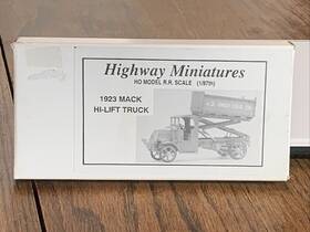 360-227 Jordan Products Highway Miniatures 1923 Mack Hi-lift Truck Model Ho Kit