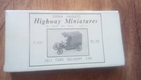 C-207 Jordan Products #c-207 Highway Miniatures Ho Scale 1911 Model Ford Delivery Car