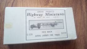 C-220 Jordan Products #c-220 Highway Miniatures #c- 220 Ho Model Aerial Ladder Fire Truck