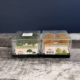 94286 Jtt Scenery Products N Scale 2 Inch Green Jacaranda And Early Fall Trees