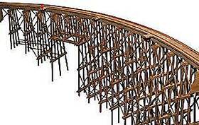 Jv Models 602573339039 2016 Ho Scale Curved Wood Trestle Bridge Ln/box