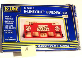 40369341009 K-line O Scale K-lineville Marketplace Series #k-4100 Supermarket Building Kit A
