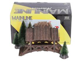 K-418304 K-line O Mainline America Wooden Bridge With Trees Ex/box