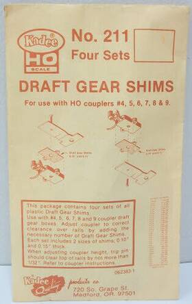 Kadee 765484002116 211 Ho Scale .010 Inch And .015 Draft Gear Box Shims Set Of 4 10 Kadee 765484002116 211 Ho Scale .010 Inch And .015 Draft Gear Box Shims Set Of 4 10