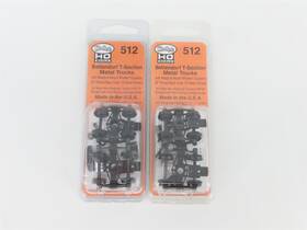 Kadee 765484005124 Lot Of 2 Ho Scale 512 Bettendorf T-section Metal Truck Pairs With Couplers Kadee 765484005124 Lot Of 2 Ho Scale 512 Bettendorf T-section Metal Truck Pairs With Couplers