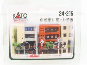 24-215 Kato N 1/150 Scale Diotown Bicyclist People Figures 3-pack
