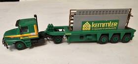 3-axle Kibri 10268 Ho Scania Truck With Kemmler Billboard Trailer - Built 3-axle Kibri 10268 Ho Scania Truck With Kemmler Billboard Trailer - Built