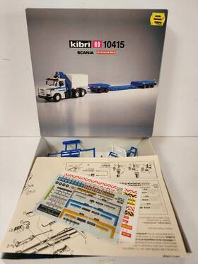 5-axle Kibri 10415 Ho 1 87 Scania Utility Truck With Crane And Lowboy Trailer - New