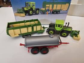 10608 Kibri Ho Mercedes 1600 Tractor With Cutter Krone Forage Trailer Water