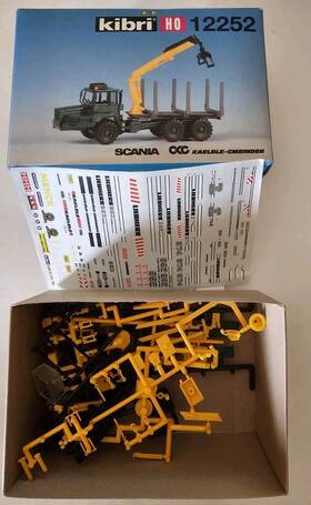 12252 Kibri Ho 1 87 Scania / Kaelble Logging Transport Truck With Crane