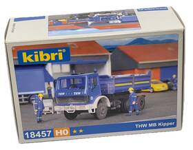 18457 Kibri Thw Mb Kipper Blue Ho Scale Model Kit Truck