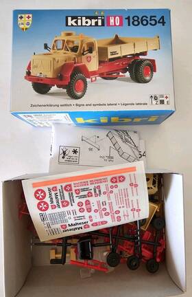 2-axle Kibri 18654 Ho 1 87 Magirus Deutz 230 D 16 Ak Lowbed Dump Truck