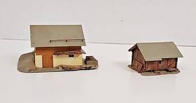 36817 Kibri Vintage Z Gauge Scale 1 220 Livestock Stable With Barn Assembled