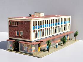 B-7124 Kibri 37121 N Scale Built Building / Modern Office