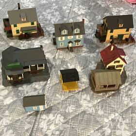 38325 Kibri Lot Of 7 Vintage Ho Scale Buildings And Structures In Great Shape