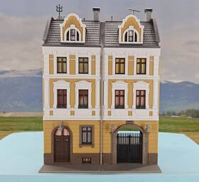 38389 Kibri Ho Scale Built Model 3-story City Townhouse With Factory Annex #38389
