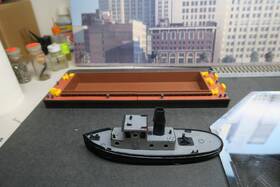 38524 Kibri 38520 Ho Scale Tugboat And Barge Built Kit Nicely Detailed