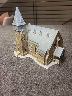 39766 Kibri Ho Scale #39766 Westerwald Big Church Weathered Fully Assembled