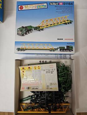 5-axle Kibri 51164 Ho 1 87 Man 4-axle Heavy Tractor With Lowboy Trailer And Load
